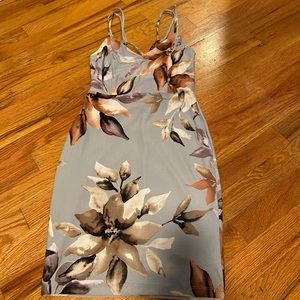 Blue floral mini dress